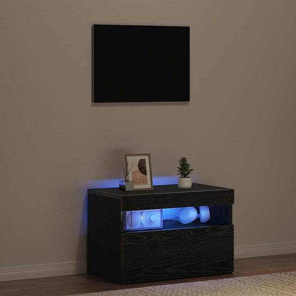 vidaXL Natskab Sort eg 60 x 35 x 40 cm Konstrueret tr&aelig;