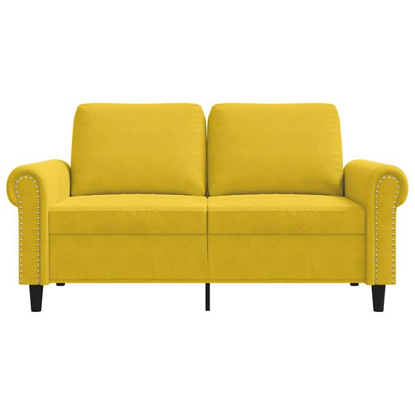 vidaXL 2-personers sofa 120 cm fl&oslash;jl gul