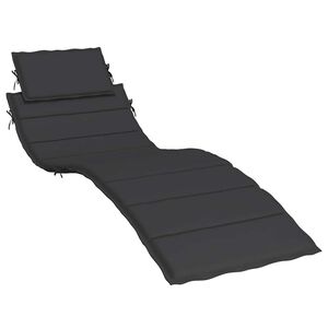 vidaXL hynde til liggestol 186x58x4 cm oxfordstof sort