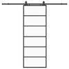 vidaXL skyded&oslash;r med hardwares&aelig;t 76x205 cm ESG glas sort