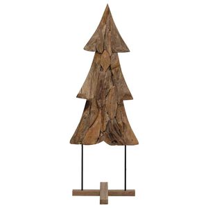 vidaXL Juletr&aelig; Brun 90 cm Massiv Teaktr&aelig;