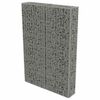 vidaXL gabionv&aelig;g med d&aelig;ksler 100 x 20 x 150 cm galvaniseret st&aring;l