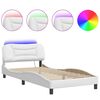vidaXL sengeramme med LED uden madras Hvar 100x200 cm hvid