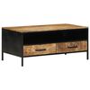 vidaXL Sofabord Brun 90 x 50 x 40 cm Massiv mango tr&aelig; og metal