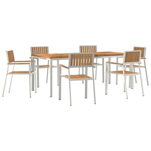 vidaXL Udend&oslash;rs spise s&aelig;t 7 stk. 200 x 90 x 75 cm