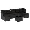 vidaXL sofas&aelig;t til haven 8 dele med hynder polyrattan sort