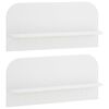 vidaXL V&aelig;ghylde 2 stk. Hvid 80,5 x 13,5 x 37,5 cm Konstrueret tr&aelig;