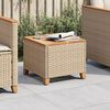 vidaXL havebord 45x45x37 cm polyrattan og akacietræ beige