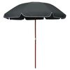 vidaXL parasol med st&aring;lstang 240 cm antracitgr&aring;