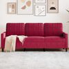 vidaXL 3-personers sofa 180 cm fl&oslash;jl vinr&oslash;d