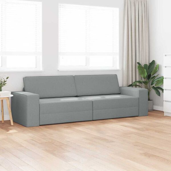 vidaXL Sovesofa Lysegrå 245 x 78 x 77 cm Fløjl