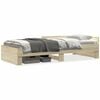 vidaXL sengeramme 100x200 cm uden madras konstrueret tr&aelig; sonoma-eg