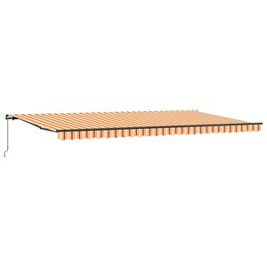 vidaXL Udtr&aelig;kkelig markise Gul og orange 600 &times; 350 cm
