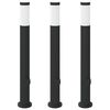 vidaXL pullertlamper med stikkontakt 3 stk. 80 cm rustfrit st&aring;l IP44
