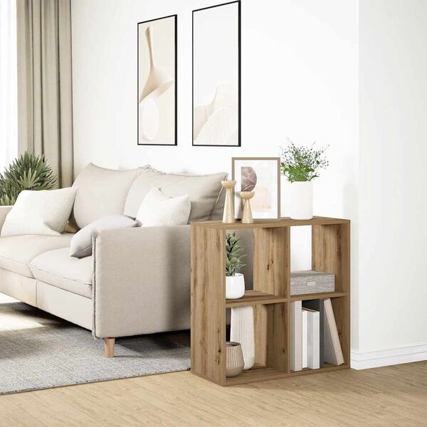 vidaXL bogreol/rumdeler 69,5x29x69,5 cm konstrueret tr&aelig; kunsteg