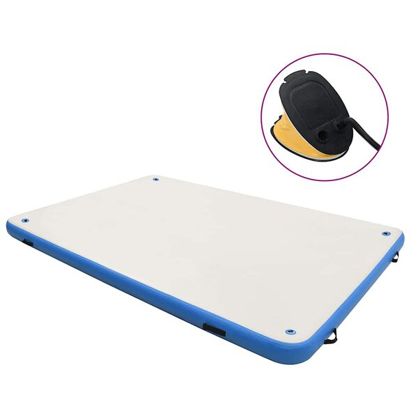 vidaXL oppustelig platform 200x150x15 cm bl&aring; og hvid