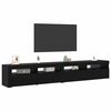 vidaXL TV-skab 2 pcs Sort eg 240 x 35 x 40 cm Konstrueret tr&aelig;