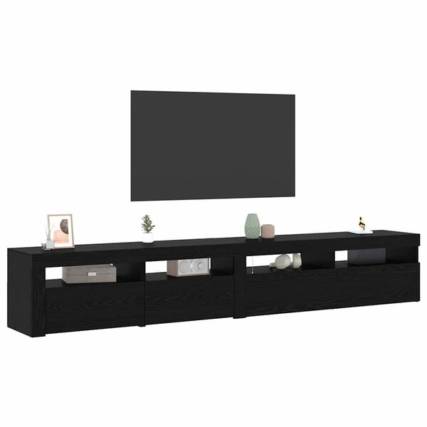 vidaXL TV-skab 2 pcs Sort eg 240 x 35 x 40 cm Konstrueret tr&aelig;