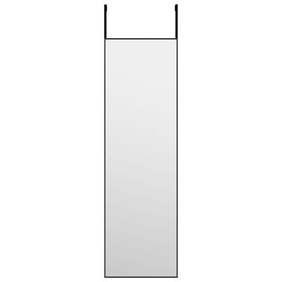 vidaXL dørspejl 30x100 cm glas og aluminium sort