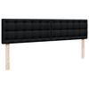 vidaXL ottoman seng med madras & LEDs 180x200cm stof sort