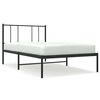 vidaXL sengeramme med sengegavl 75x190 cm metal sort