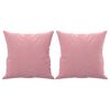 vidaXL 2-personers sofa med pyntepuder 140 cm velour pink