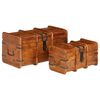 vidaXL opbevaringskistesæt i 2 dele massivt akacietræ honningfinish