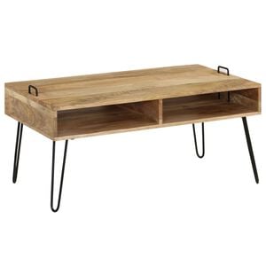 vidaXL sofabord i massivt mangotr&aelig; 100 x 60 x 45 cm
