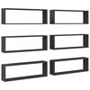 vidaXL v&aelig;ghylder 6 stk. 80x15x26,5 cm kubeform konstrueret tr&aelig; gr&aring;