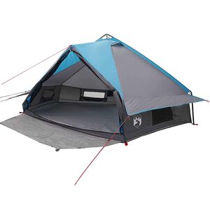 vidaXL Teepee Telt 8-Personer med tag Bl&aring; og gr&aring; 490 x 410 x 210 cm
