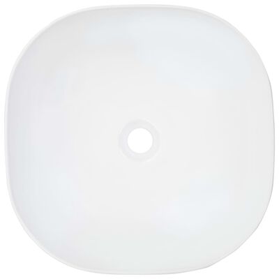 vidaXL håndvask 42,5 x 42,5 x 14,5 cm keramik hvid