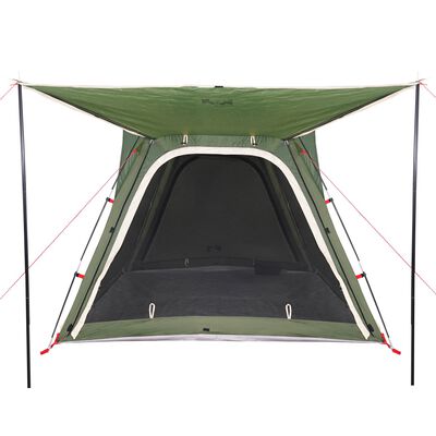 vidaXL 4-personers campingtelt vandtæt quick-release grøn
