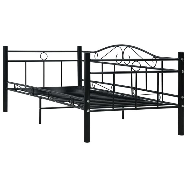 vidaXL stel til daybed 90x200 cm metal sort