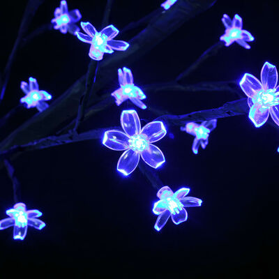 vidaXL juletræ 200 LED'er kirsebærblomst 180 cm blå-hvidt lys