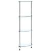 vidaXL reol 4 hylder 30x30x100 cm h&aelig;rdet glas transparent