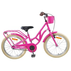 vidaXL B&oslash;rnecykel 20 tommer til b&oslash;rn i alderen 6-11 &aring;r M&oslash;rk pink