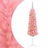 vidaXL Kunstigt slankt juletr&aelig; med julekugler 150 cm 150 LED'er