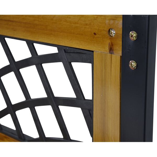 Lesli Living haveb&aelig;nk York 118x50x74 cm metal sort