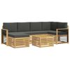 vidaXL Udend&oslash;rs sofagruppe 7 pcs Hvid og antracit Polyester