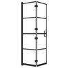 vidaXL foldbar bruseafsk&aelig;rmning 80x140 cm sikkerhedsglas sort