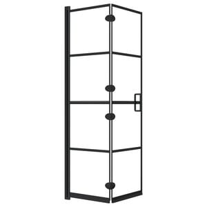 vidaXL foldbar bruseafsk&aelig;rmning 80x140 cm sikkerhedsglas sort