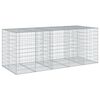 vidaXL gabionkurv med cover 250x100x100 cm galvaniseret jern