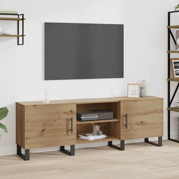 vidaXL TV-skab Artisan Egetr&aelig; 150 x 30 x 50 cm Konstrueret tr&aelig;