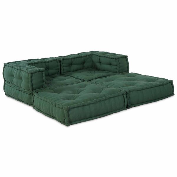 vidaXL Modulsofa 2 pcs Grøn 140 x 70 x 56 cm Stof