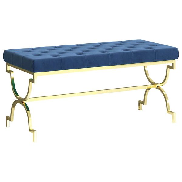 vidaXL b&aelig;nk 99 cm fl&oslash;jl og rustfrit st&aring;l bl&aring;