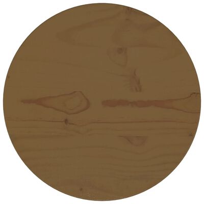 vidaXL bordplade brun Ø30x2,5 cm massivt fyrretræ