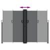 vidaXL sammenrullelig sidemarkise 180x600 cm sort