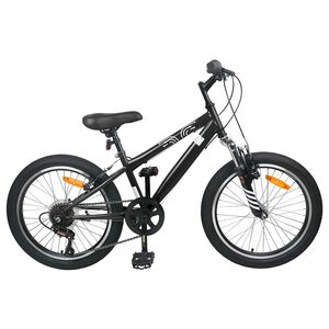 vidaXL Kids Mountain Bike 20 tommer 6-Speed til 5-8 &aring;r gamle Sort