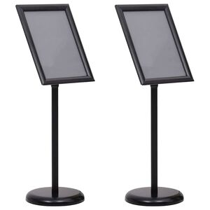vidaXL Plakat Stande 2 pcs Sort 45 x 32,7 x 108 cm Aluminium