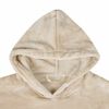 vidaXL Tæppe-hoodie Beige s Flannel